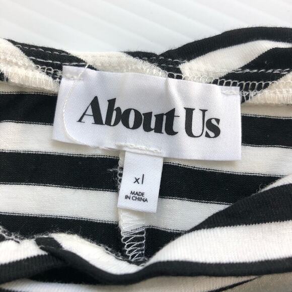 NWT Revolve About Us Joey off the shoulder striped top 1X - Picture 6 of 8